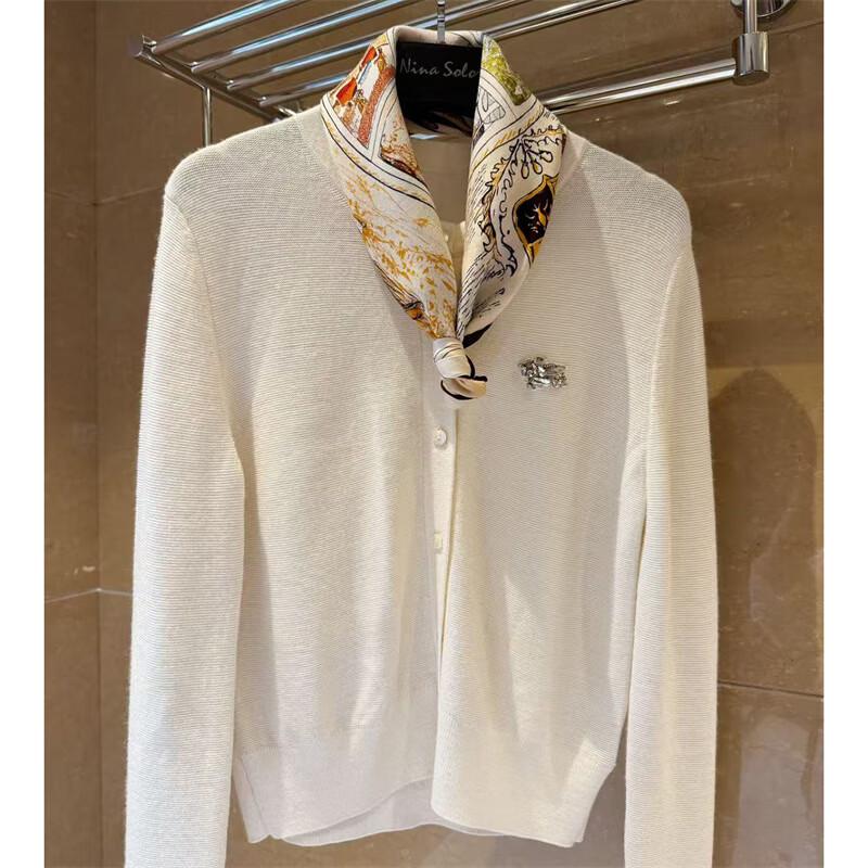 NINA SOLOR Nautical Adventure Double-Sided Silk-Wool Blend Scarf