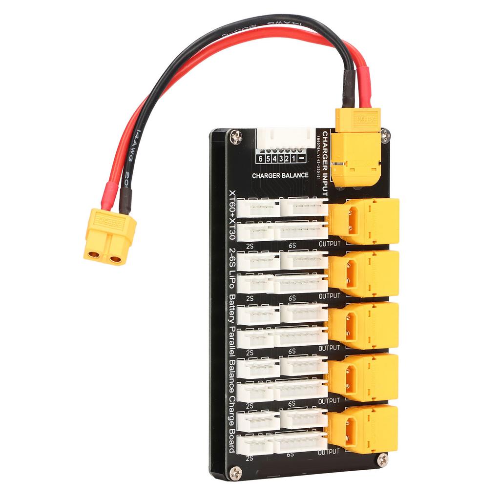 Lipo Battery Charging Board Parallel XT30 XT60 Plug 2‑6S Lithium Batteries for IMAX B6 Charger