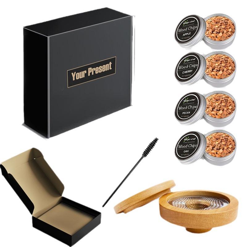 Oak Wood Cocktail Smoker Kit with Wood Chips and Lid