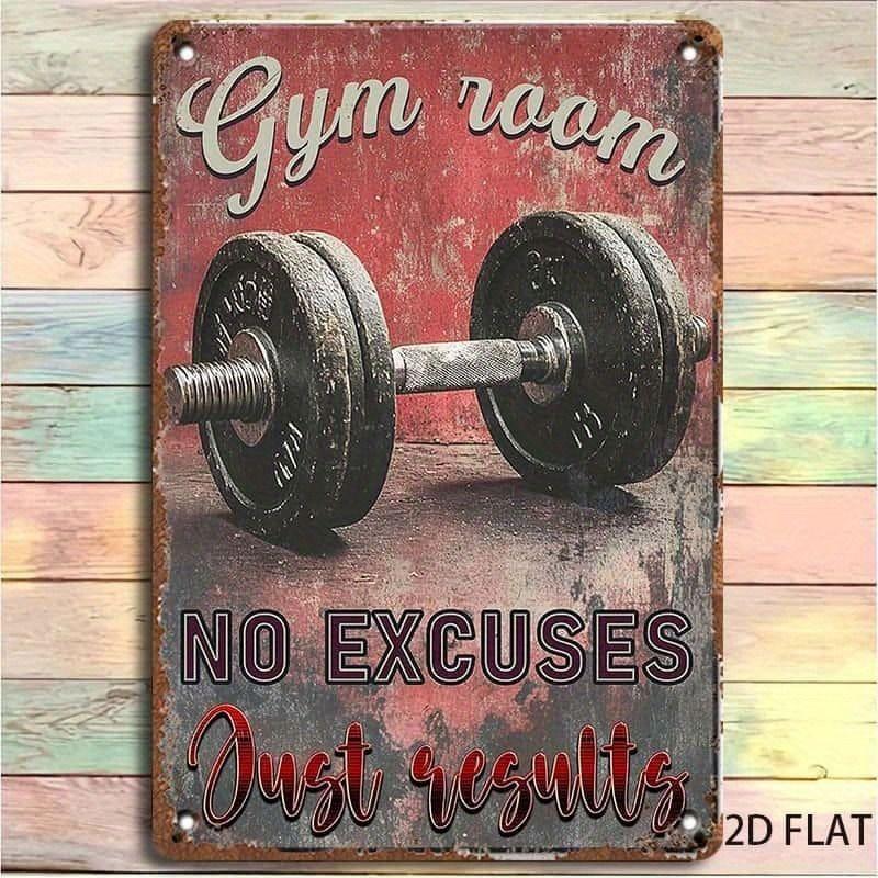 Fitness Motivation Metallblechschild Gewichtheben Fitness Poster Man Cave Garage Heimwanddekor 8x12 Zoll