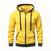 Herren Kapuzen-Reißverschluss-Sweatshirt Mit Mehreren Taschen Lockerer Schnitt Warm Fleecegefüttert Lässig Sportbekleidung Winter