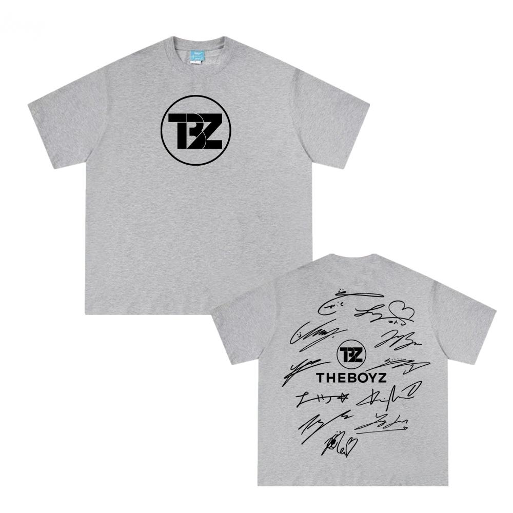 THE BOYZ Tričko Léto K-pop Chlapecká Skupina Stejný Styl Tričko Korejské 100% Bavlna Oblečení Dámské/Pánské Vysoce Kvalitní Topy