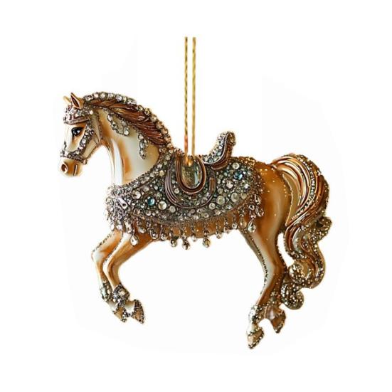 Car Rearview Mirror Pendant Acrylic Horse Car Charm Christmas Tree Ornament Personalized Hanging Accessory