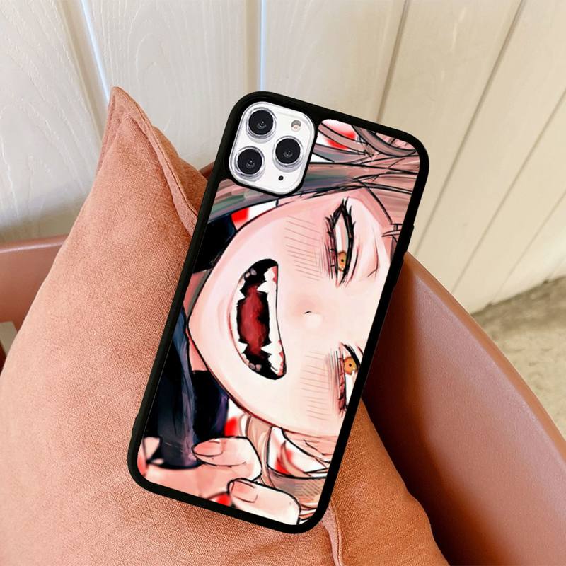 Anime Himiko Toga Phone Case Silicone PC+TPU Case for iPhone 11 12 13 Pro Max 8 7 6 Plus X SE XR Hard Fundas
