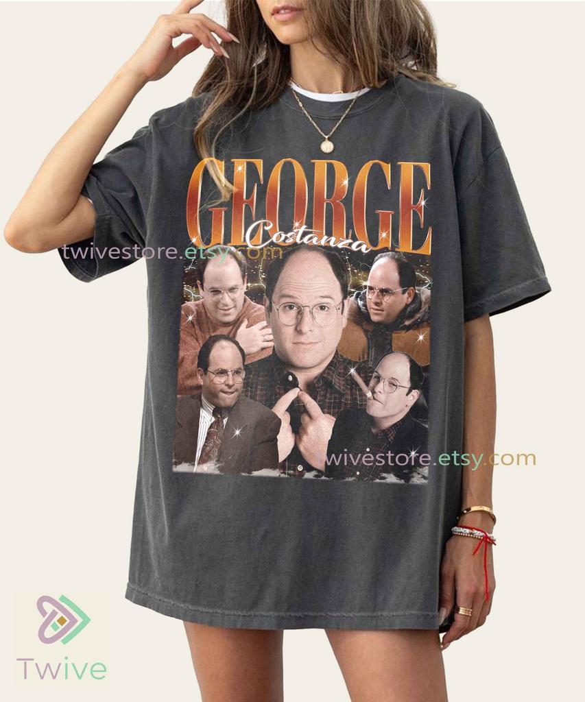 Maglietta Comfort Colors di George Costanza, Merch per Fan di Seinfeld, Maglietta Serie TV Vintage, Regalo Commedia Retrò, Maglietta Umorismo Classico, Jason Alexander