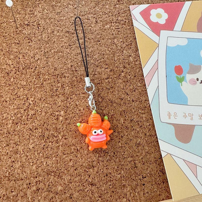 Uroczy Kreatywny Duży Pysk Warzywa Smycz do Telefonu Komórkowego Zabawne Akcesoria Dekoracyjne do Plecaka Pasek do Telefonu Komórkowego Prezenty