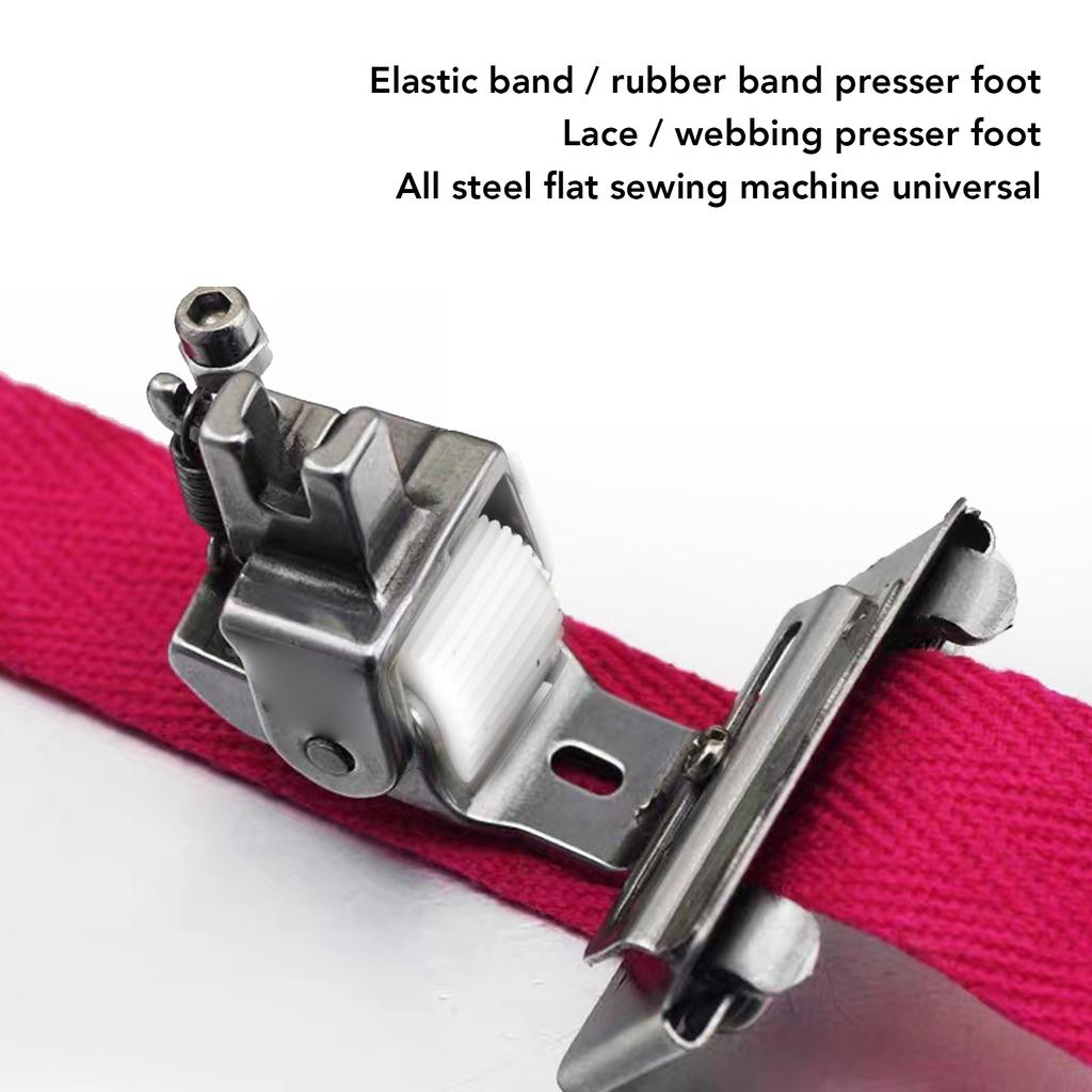 Plastic Wheel Presser Foot Adjustable Width Smoothly Sewing Lace Presser Foot for Hard Leather