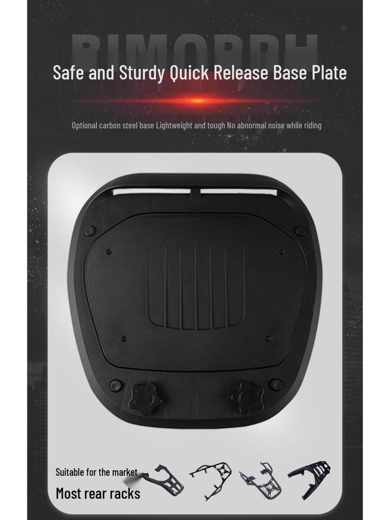 Universal Oversized Motorcycle Tail Box - Large Capacity Double Toolbox for Electric Vehicles