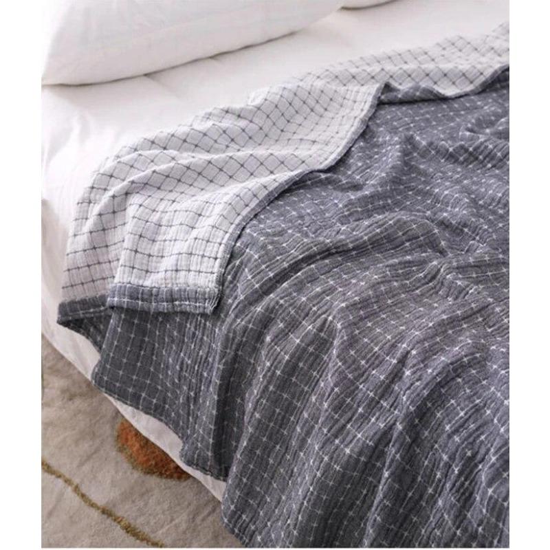 

Японское простое повседневное одеяло, хлопково-марлевое покрывало для дивана, многофункциональное плед для кровати, домашний декор, диванное полотенце, покрывало