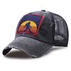 Bigfoot Silhouette Mesh Snapback Hut Damen Gewaschen Atmungsaktiv Unisex Golfhüte Lässige Baseballkappe Herren Outdoor Sport Trucker Caps