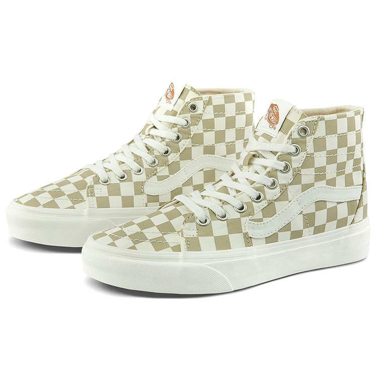 Vans Sk8 Checkerboard Casual High-Top Skate Shoes Unisex Sneakers Milk-Tea VN0A4U169FO