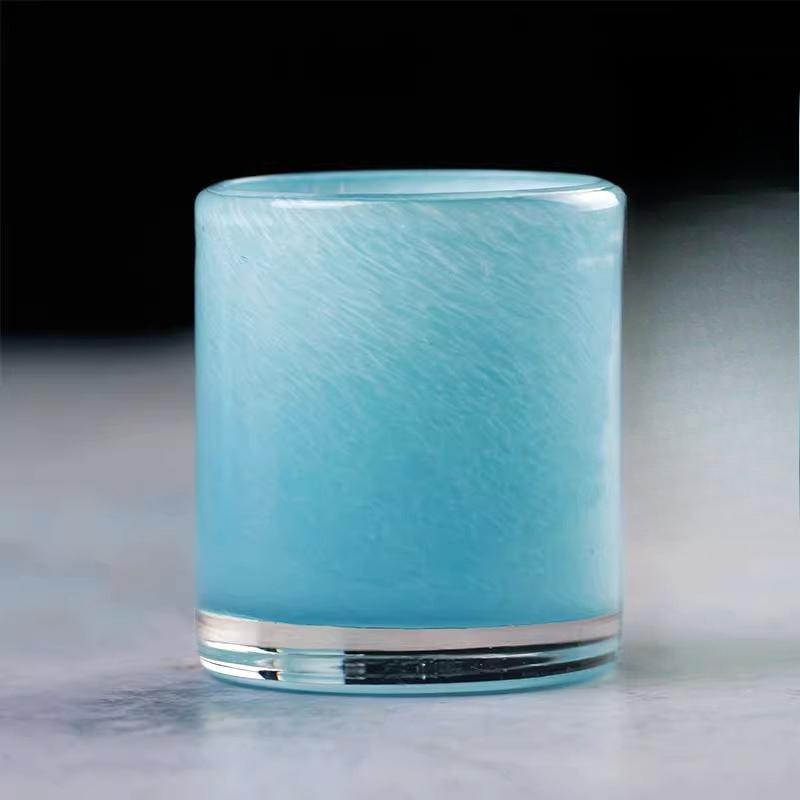 

Japanese-style ancient frozen burning cup Yunhai cup, handmade glass glass wine cup teacup blue water cup ins wind