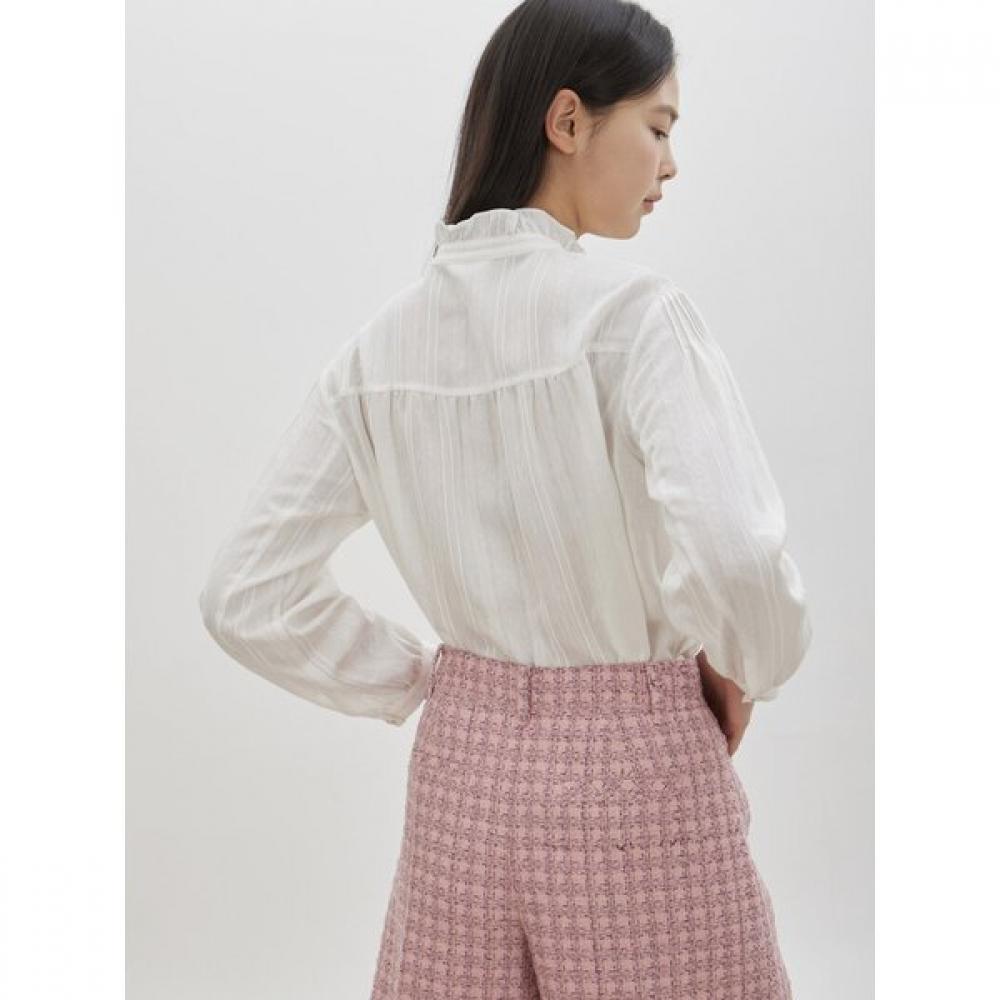Cc Collect Frill Jacquard Blouse C261msc004c