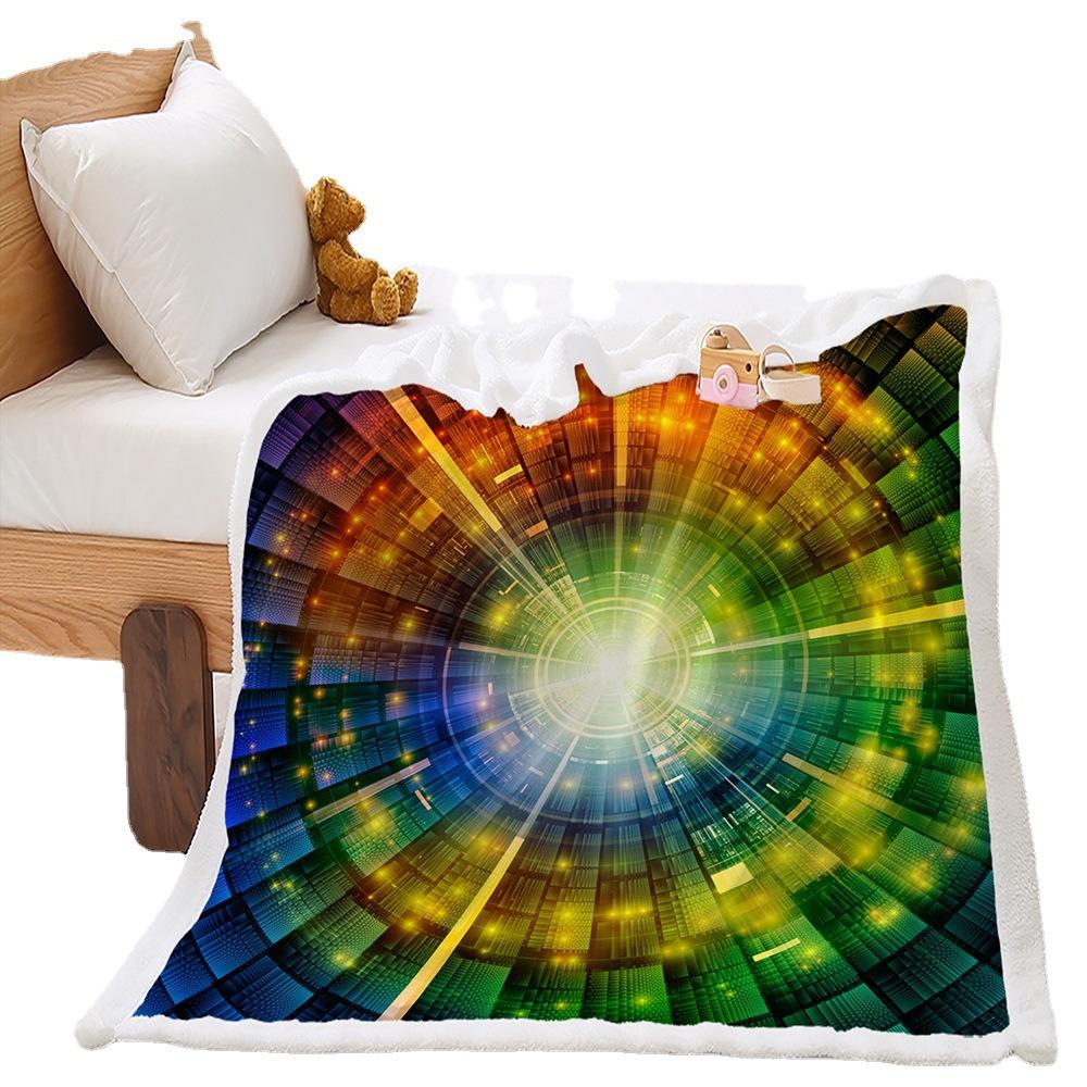 Blanket 2D Digital Printed Lamb Fleece Crystal Fleece 2D Magic Blanket Blanket
