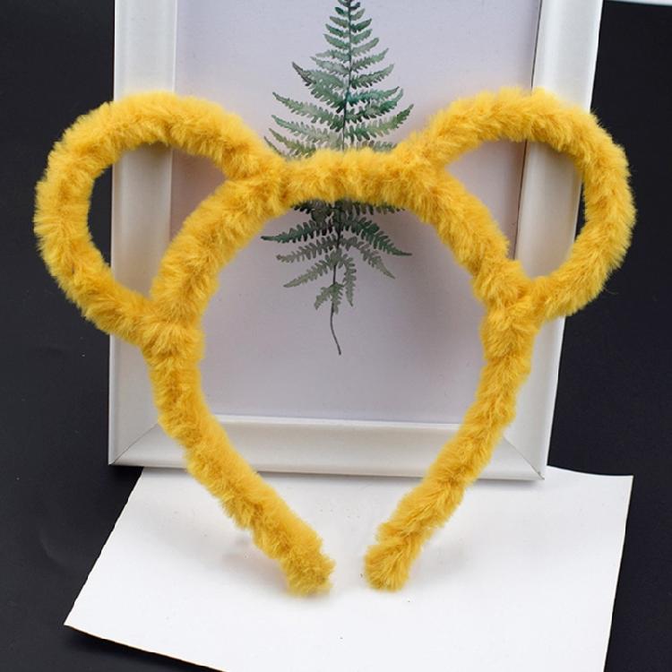 Bear Ear Shape Hair Hoop Bear Ear Plush Headband for Women Halloween Party Cosplay Adding a Funny Touch