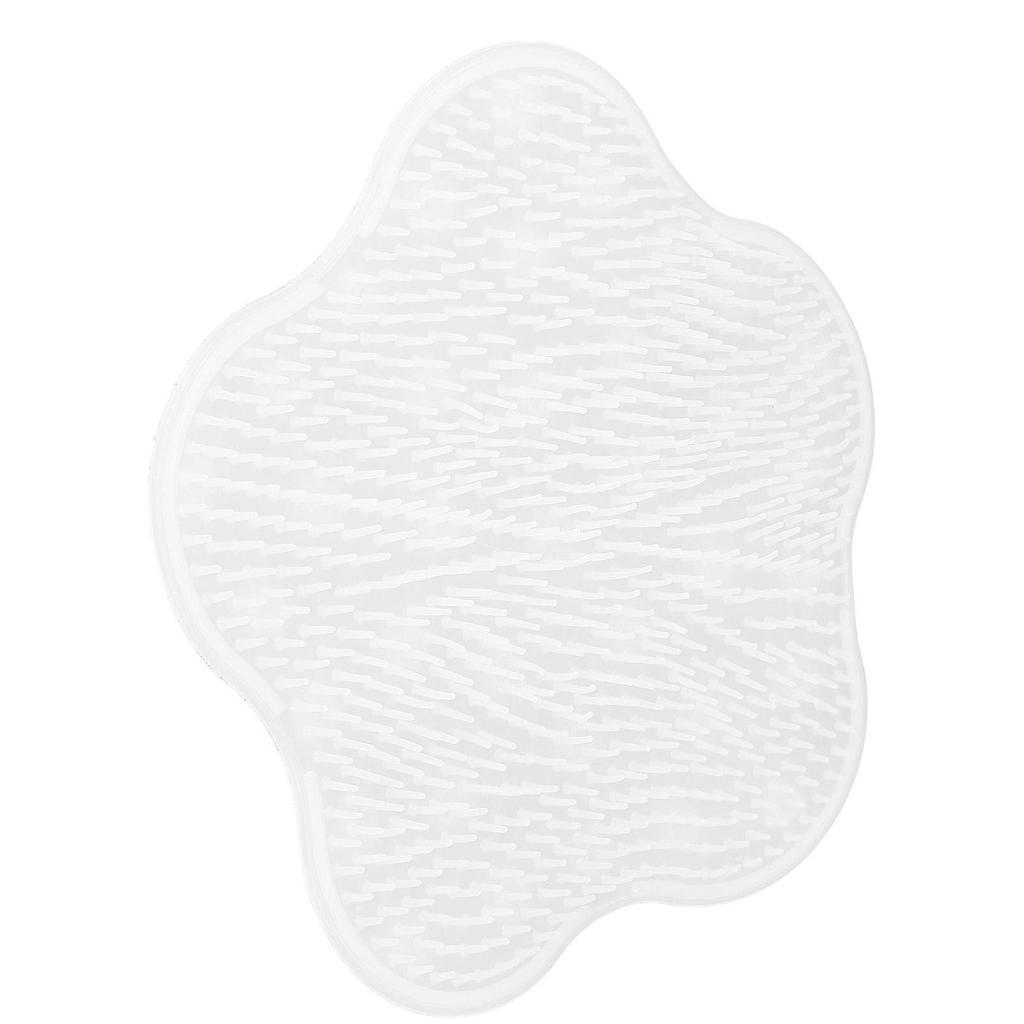 Bathroom Floor Foot Massager Remove Dead Skin Silicone Shower Foot Scrubber with Suction CupsWhite