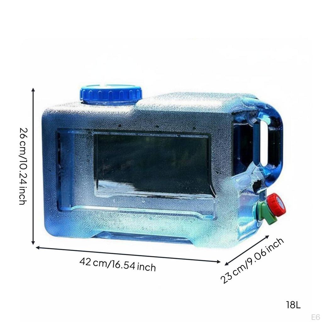 Portable Water Container Builtin Faucet Large Capacity Carrier LeakResistant Seal for Campers,