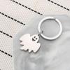 Cute Ghost Stainless Steel Keychain Cartoon Halloween Style Fashion Best Friend Pendant Practical Student Gift
