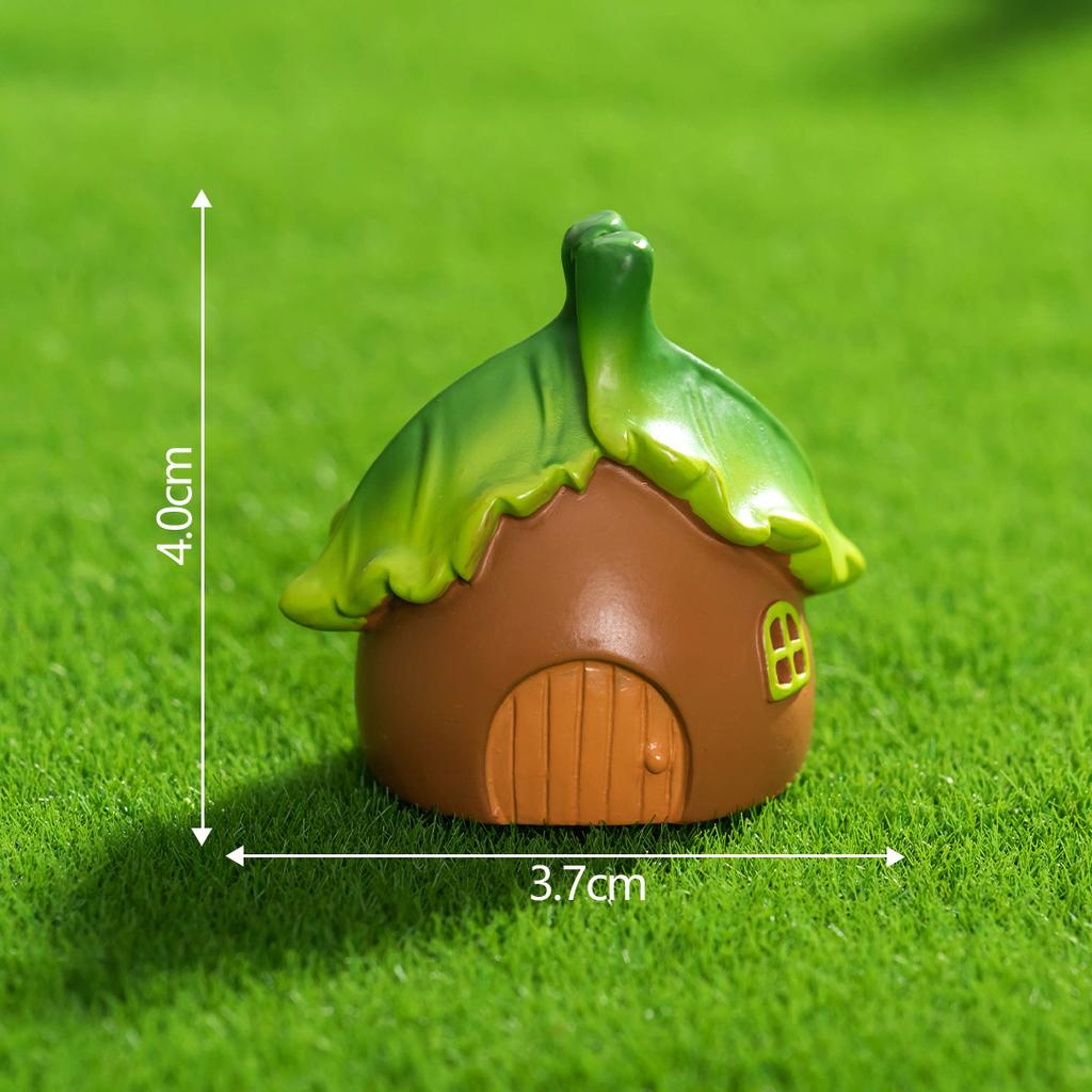 Micro Landscape Decoration Cute Forest Tree House Small House Resin Crafts Diy Tabletop Decoration Accessories