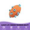 Dog Food Dispensing Toy Olive Shaped Durable Rubber Interactive Puzzle Ball with Crinkle Sound for Medium to Large Dogs