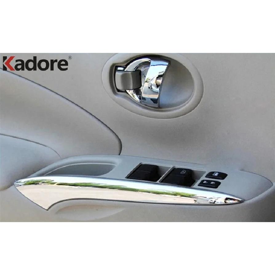 For Nissan Versa Sedan 2012 2013 2014 2015 Chrome Car ide Inner Door Armrest Handle Cover Trims Interior Molding Accessories