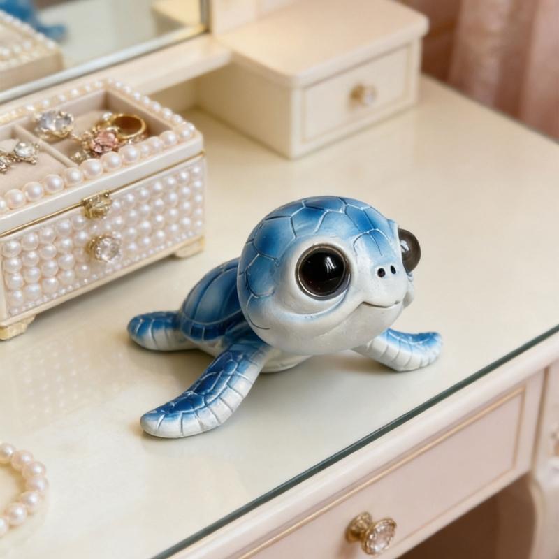 Kleine Schildkröten Tierfiguren Harz Meeresschildkröten Statuen Meerestiere Sammlungen Schildkröten Skulpturen Verzierung Heimdekorationen