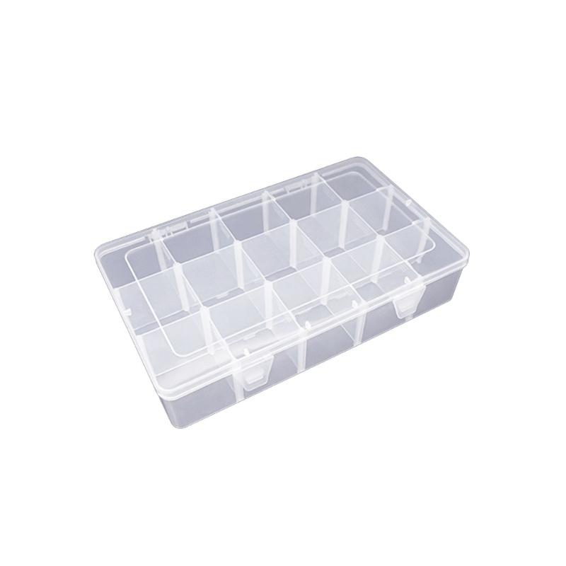 15/28/36 Grids Clear Organizer Box with Adjustable Dividers Compartment Organizer Clear Storage Container for Bead