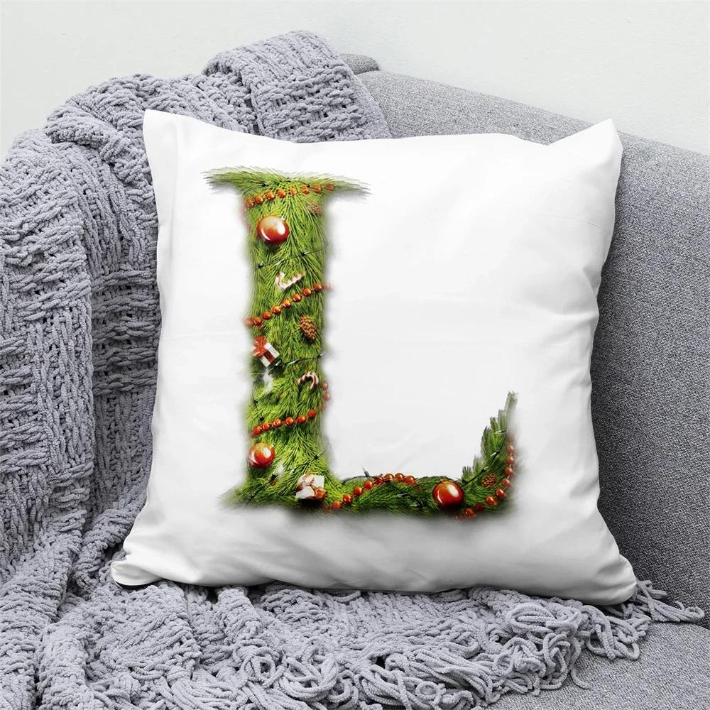 

Ветви Листья Алфавит Чехлы для подушек Рождественская вечеринка Домашний диван Украшение автомобиля Дерево Наволочка 66x66cm бордовый