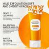 3 Pezzi Gel Esfoliante Illuminante Idratante Rassodante con Enzimi d'Arancia per Stringere i Pori Sbiancante Illuminante Gel Peeling Esfoliante
