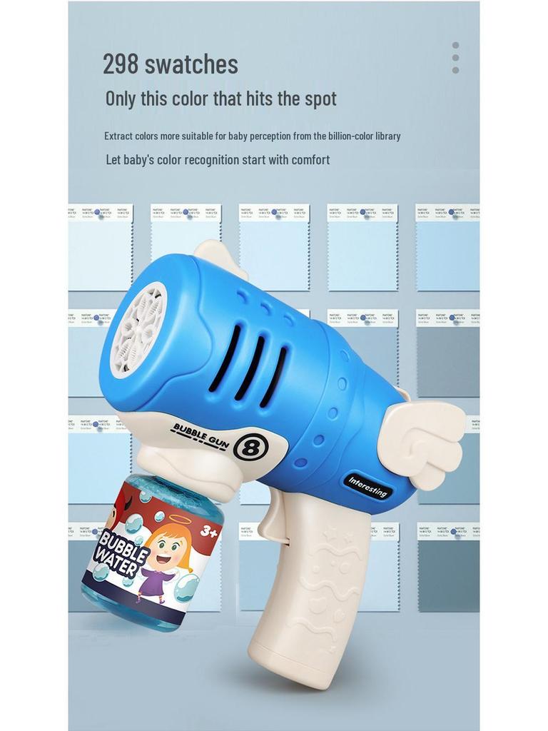 Electric Gatling Bubble Gun Toy - Automatic Bubble Blower with Camera for Kids