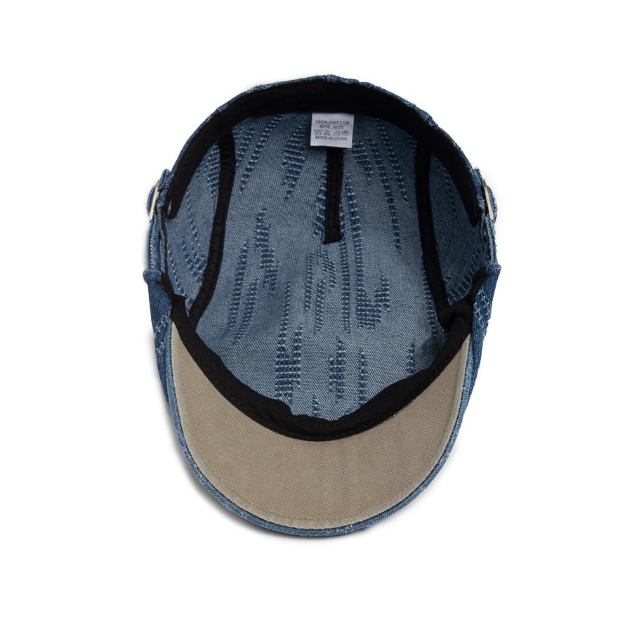 Denim Vintage Berets Men Women Newsboy Cap Summer Casual Cotton Single Layer Visor Flat Hat Autumn Retro Ripped Beret Unisex