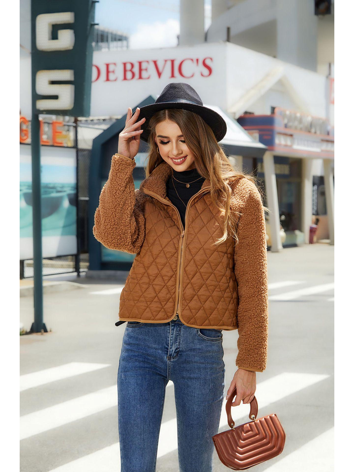 

«Женский кардиган на молнии из плюша Flash Velvet — новая куртка с длинными рукавами в европейском и американском стиле из коллекции осень/зима 2023 года»