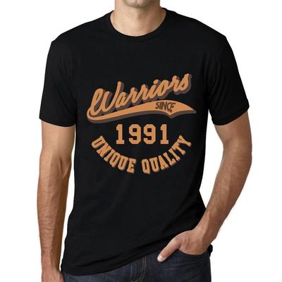 Men’s Vintage Tee Shirt Graphic T Shirt Warriors Since 1991 Deep Black