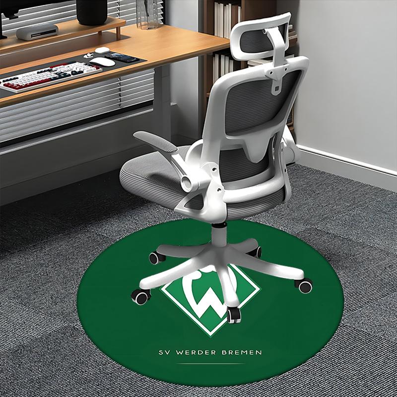 SV Werder Bremen,Soccer Team Logo Chair mat Round Rug Office carpet, Machine Washable, Non slip, Suitable for Living Rooms, Bedrooms 80cm