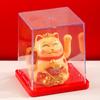 Solar Powered Waving Lucky Cat - Automatic Fortune Cat for Home, Desktop, or Car Decoration