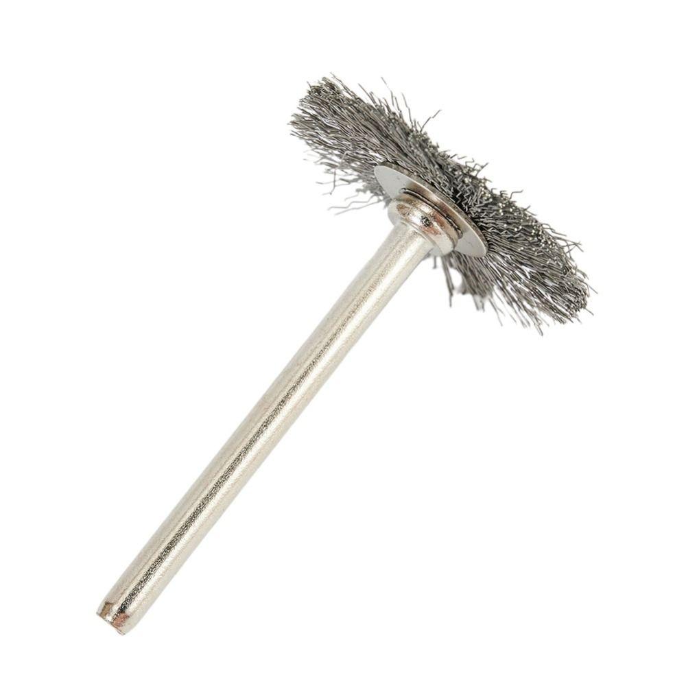 9Pcs Metal Mini Steel Wire Brush Rust Removal Cleaning Brush Wheel New Drill Rotary Tool