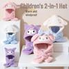 Kuromi Melody Plush Hat & Scarf Set for Kids - Cute, Warm, Cartoon Winter Accessory