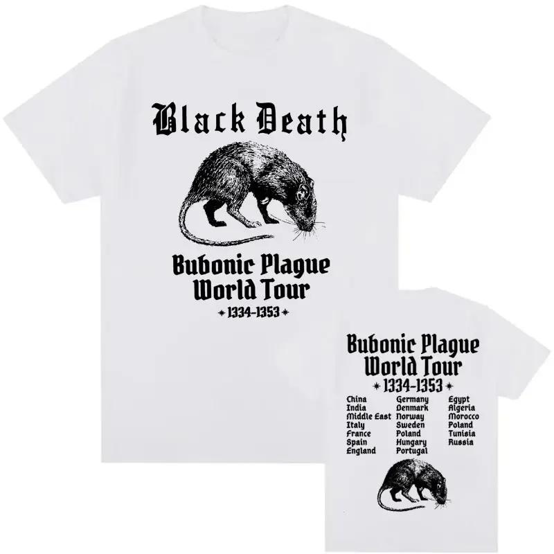 Bubonic World Tour 2024 Tshirts Men Women Casual Funny Meme Gothic T Shirt Fashion Vintage Oversized Cotton Short Sleeve T-shirt