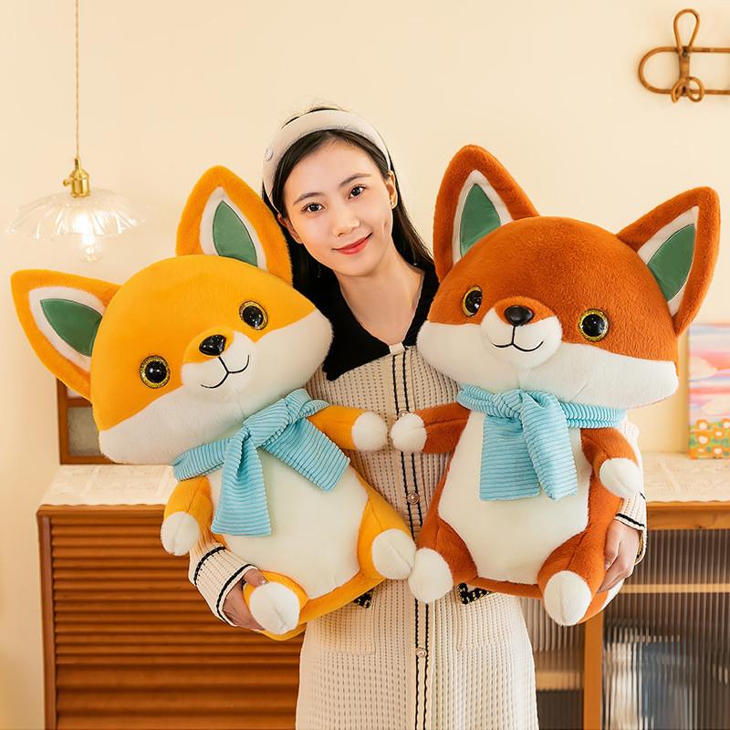Soft Stuffed Fox Animal Plushie With Durable Fabric For Kids Gift Idea