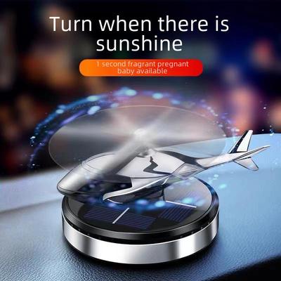 Solar-Powered Airplane Car Aromatherapy Ornament - Long-Lasting Car Perfume for Center Console