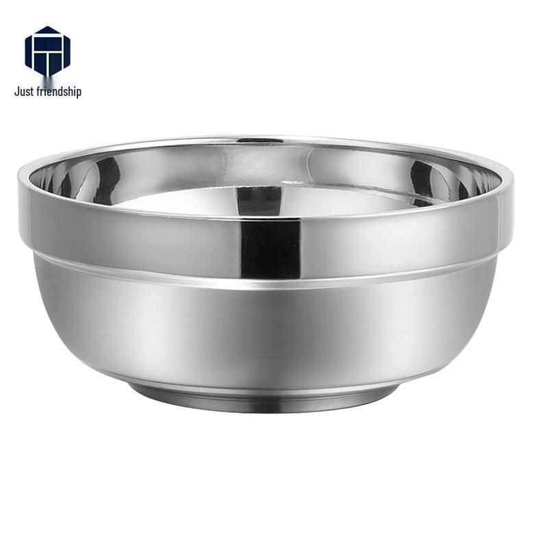 Zheng Qiyi Double-Layer Insulated Stainless Steel Bowl 18cm (Set of 4)