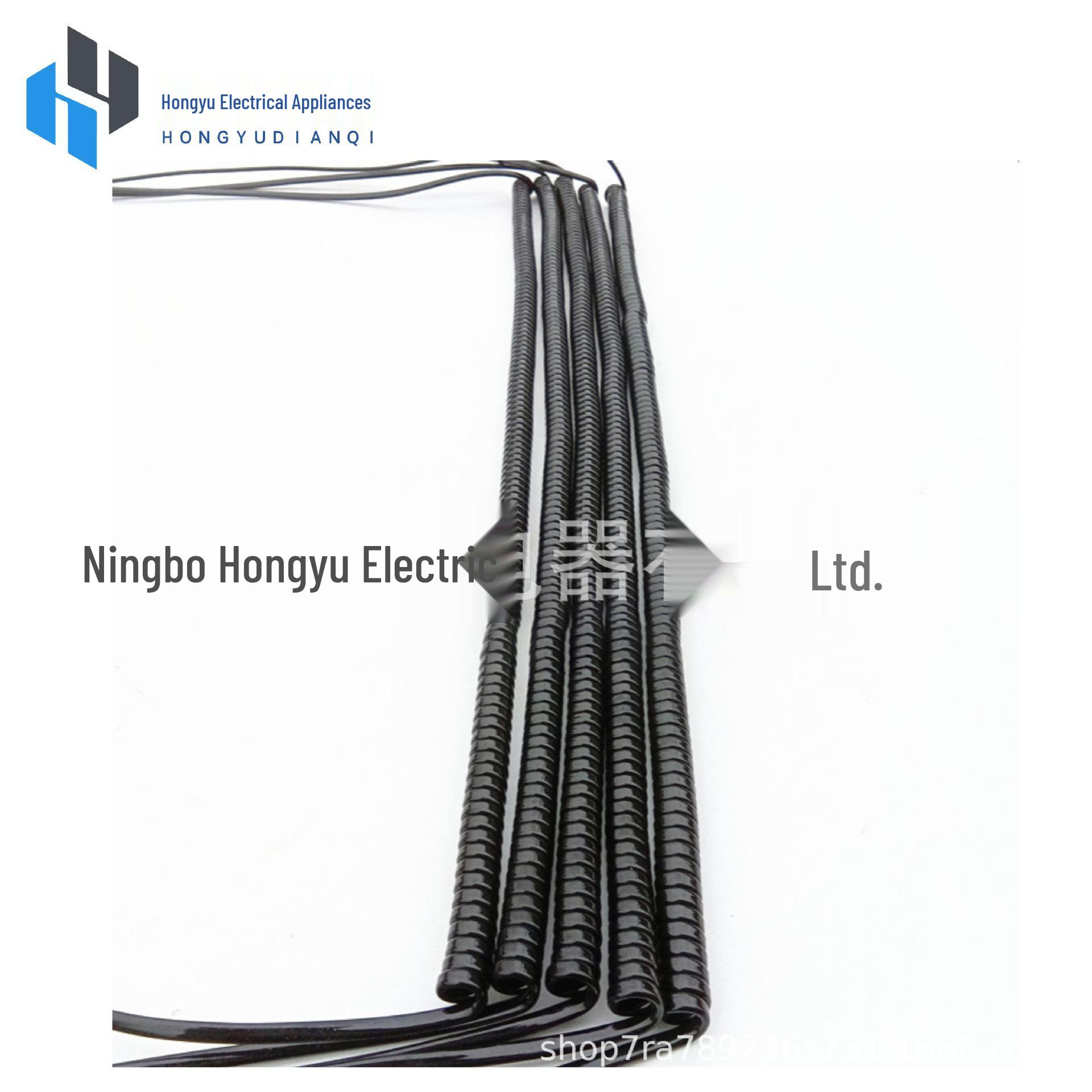

2-Core Black PU Flat Spring Cable with White Connector for Automotive Multi-functional Use