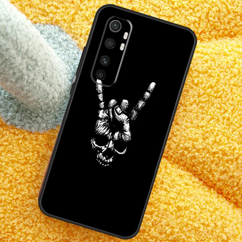 Rock and Roll Skull Case For POCO X3 X4 X5 F5 Pro M5s C40 F4 GT F3 Cover For Xiaomi 12T 11T Pro 12 13 Lite 12X