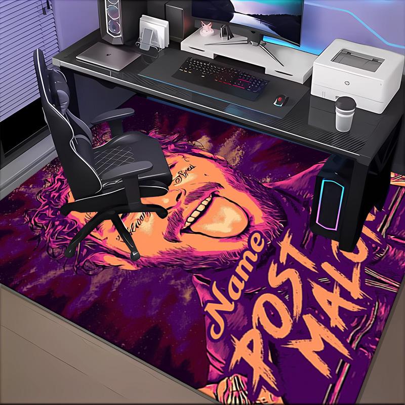 Custom Name Musician's Post Malone Rug Game Carpet, Floor Mat for Bedroom Living Room Entryway Rug, Home Decor Idea Gift for Christmas Birthday