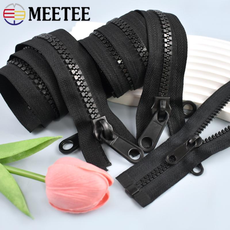 2 ks 60-300 cm #5 #8 #10 Pryskyřičné zipy Dvojité jezdce Černé zapínání na zip Venkovní stan Dveřní závěsné zipy Opravná sada