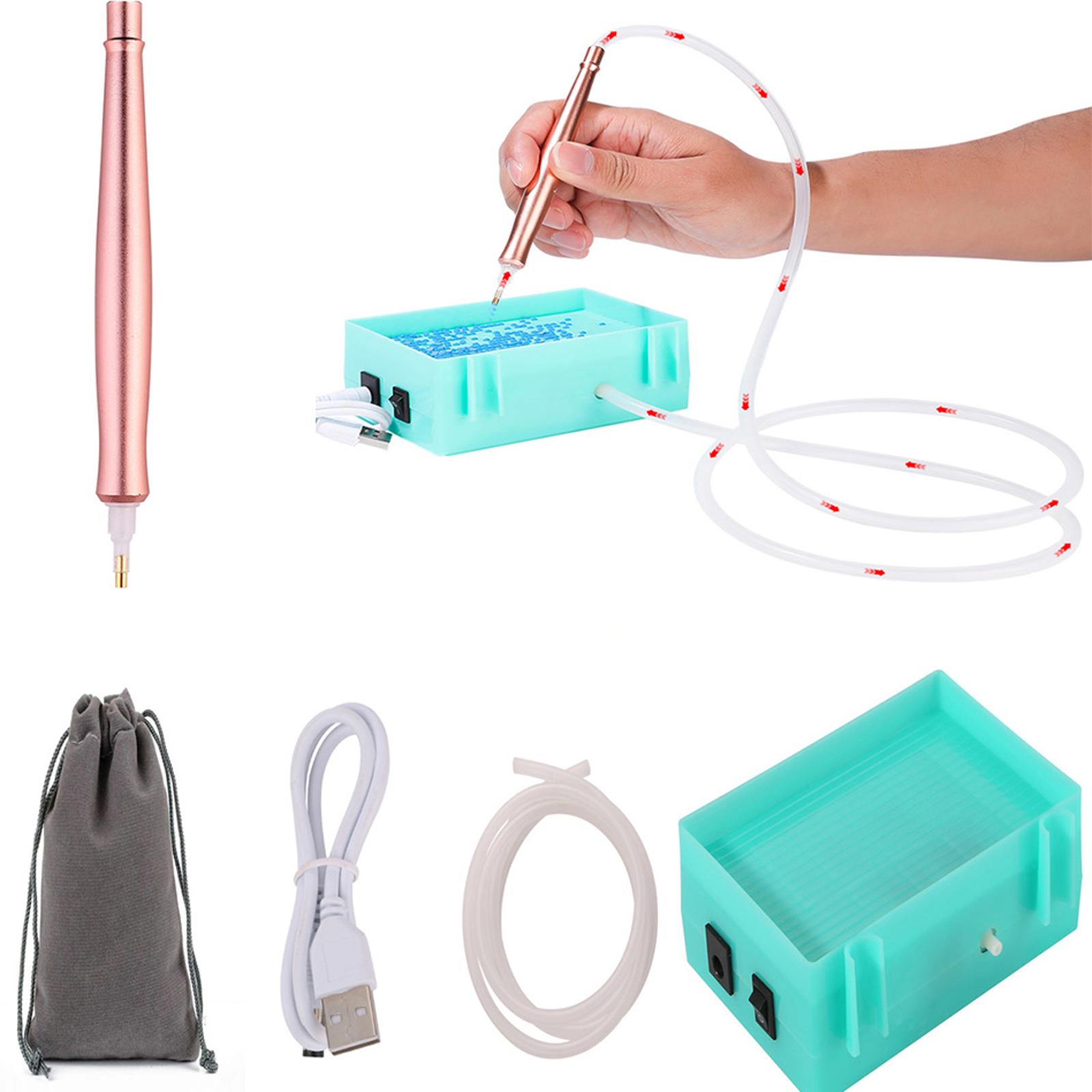 Электрический Алмазный Присос с Питанием от USB Устройство-Присос для Алмазной Живописи Вакуумная Ручка-Присос для Алмазной Живописи Комплект для Начинающих