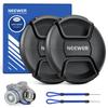 NEEWER 72mm Lens Cap Made of and with Inner and Cleaning Compatible with Universal Cameras Set, 2-Piece Set, ABS, Waterproof, Scratch-Resistant,