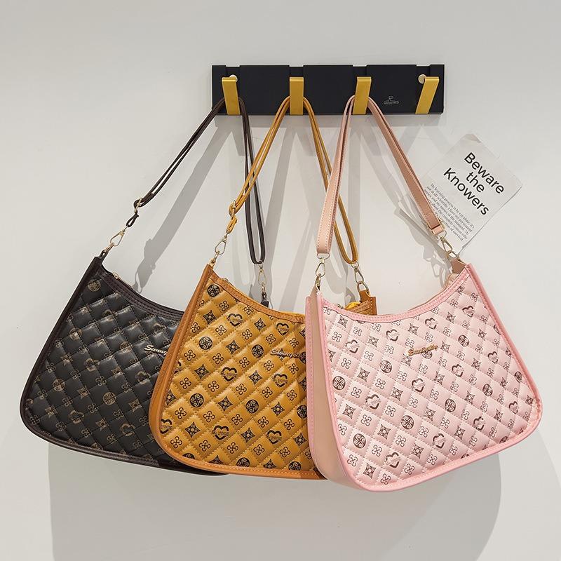 Large Capacity Underarm Bag New Women's Bag Casual Versatile Printed Shoulder Bag Niche Design Tote Bag