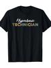 Men And Women Unisex T-Shirt It Shows Two Words Hyperbaric Technician with Different Color Font Styles. Funny Round Neck Outdoor Comfortable Casual Gr