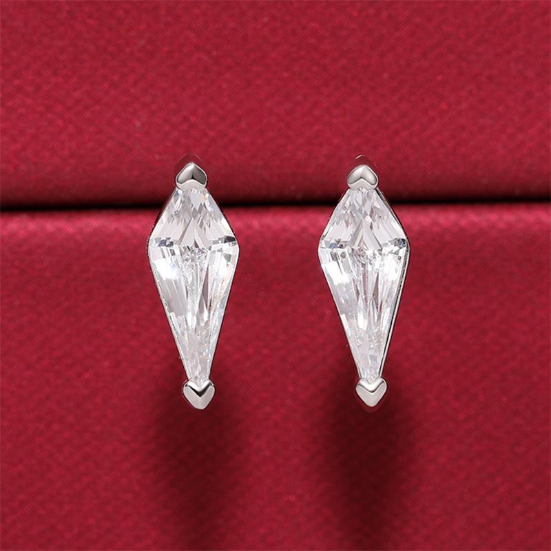 

Huitan Простые геометрические серьги-пусеты с кристаллами CZ Универсальные аксессуары для ушей для женщин Изящные серьги для подростков Модные циркониевые серьги